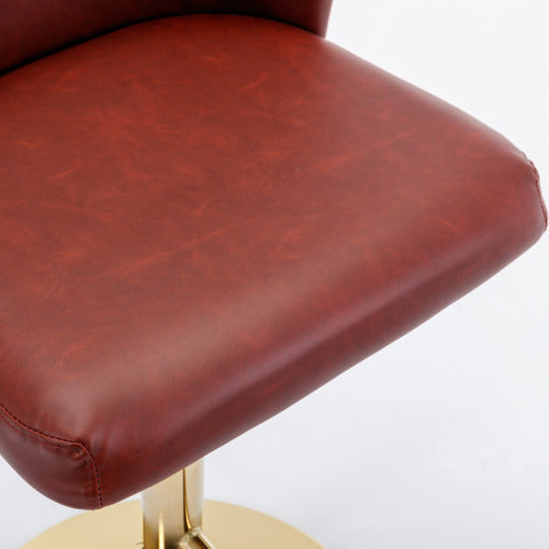 Furniture,Swivel Barstools Adjusatble Seat Height, Modern PU Upholstered Bar Stools With The Whole Back Tufted, For Home Pub And Kitchen Island