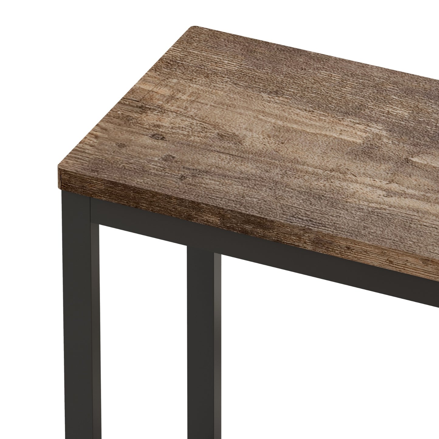 Modern Kitchen Dining Pub Table Set With 3 Stools, Easy Assembly